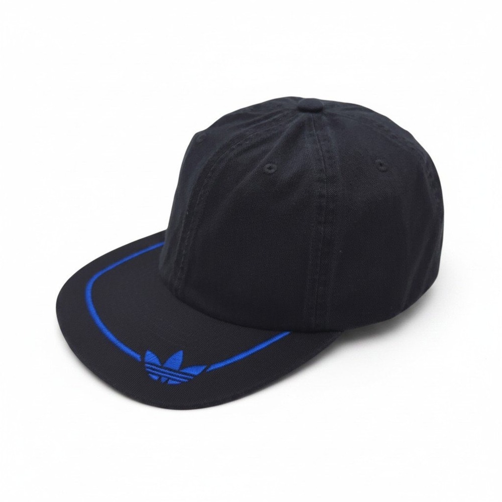 Adidas Originals Skate Hat Black Blue Trefoil Logo Strapback Cap JX7974 OSFM